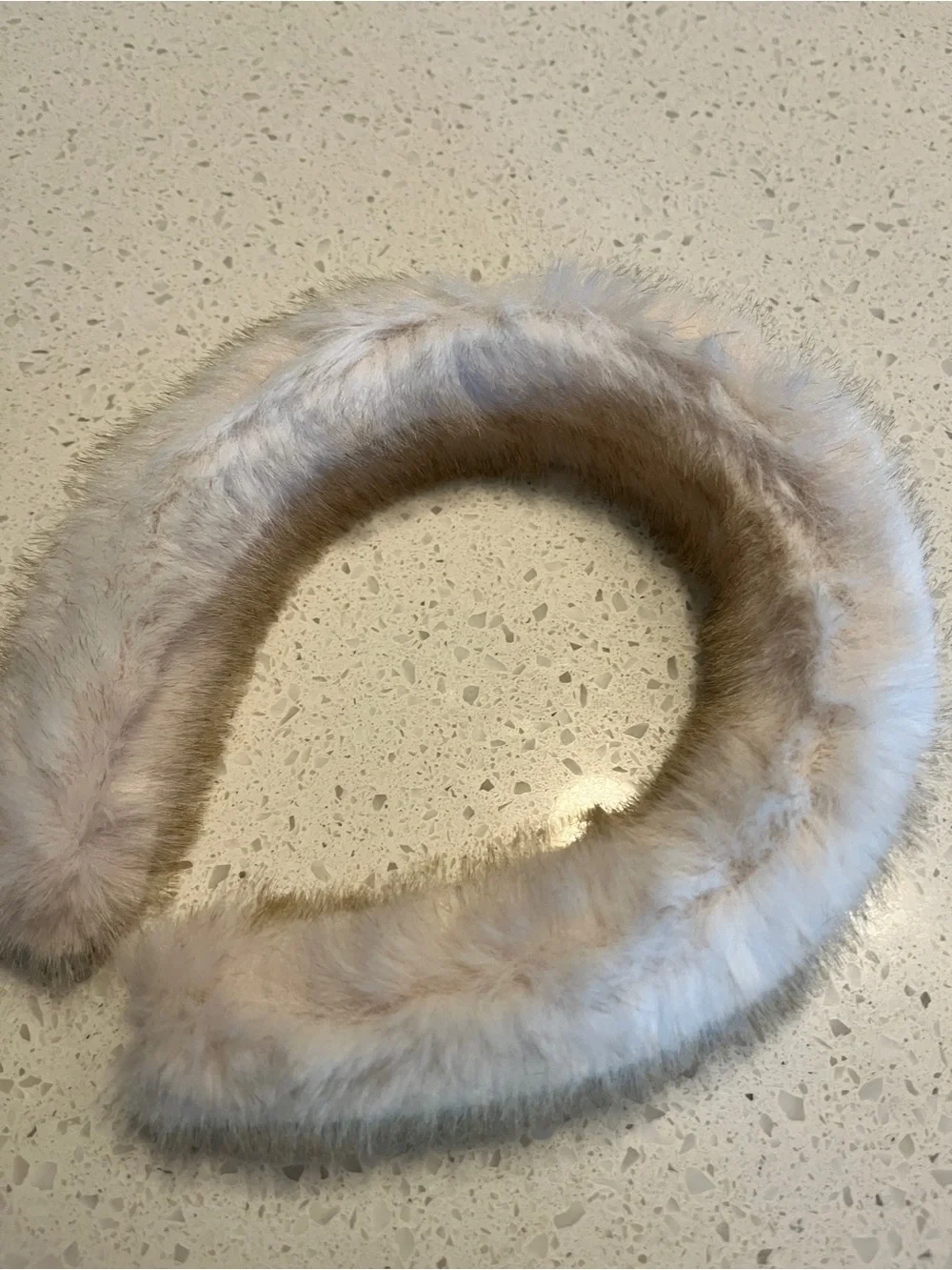 Plush Cream Faux-Fur Headband